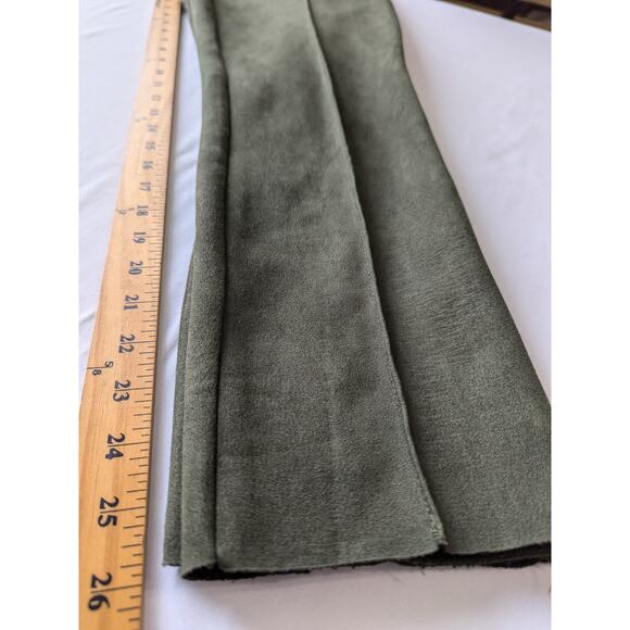 Vince Camuto Faux Suede Pants Womens Size Small Pine Forest Green Pull-On Seam - Picture 9 of 9